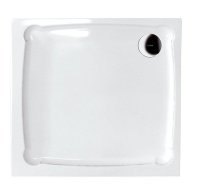 Sprchová vanička Diona - litý mramor - čtvercová 90x90 cm, bílá hladká