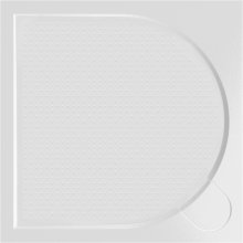 Sprchová vanička Larca - litý mramor - čtvercová 80x80 cm, bílá profilovaná