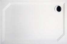 Sprchová vanička Sara - litý mramor - obdélníková 110x75 cm, bílá hladká