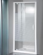 Sprchové dveře Eterno otočné 90 cm, sklo strip/profil bílý