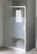 Sprchové dveře Eterno posuvné 110 cm, sklo strip/profil bílý