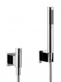 Symetrics - sprchová souprava, nástěnná montáž, rozety, ventil, hadice 125 cm