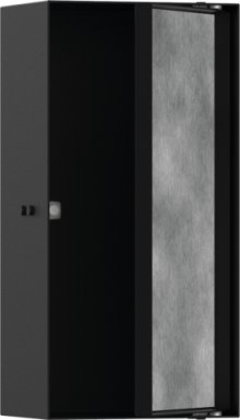 XtraStoris Rock - výklenek do stěny s dvířky pro obklady 300/150/100, matná černá