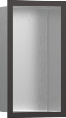 XtraStoris Individual - výklenek do stěny s designovým rámem 300/150/100, kartáčovaný černý chrom