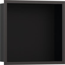 XtraStoris Individual - výklenek do stěny s designovým rámem 300/300/100, kartáčovaný černý chrom