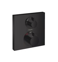 Ecostat Square termostat pod omítku pro 2 spotřebiče, matná černá