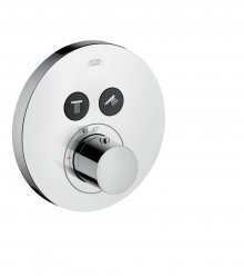ShowerSelect Round - termostatická podomítková baterie pro 2 spotřebiče, vrchní sada