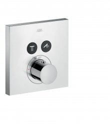 ShowerSelect Square - termostatická podomítková baterie pro 2 spotřebiče, vrchní sada