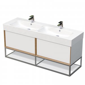 OXO multi - spodní skříňka pod dvojumyvadlo 120 cm, 2 zásuvky, závěsná