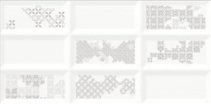 Naris patchwork - obkládačka inzerto 29,7x60 bílá