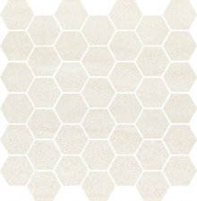 Bantu cream hexagon small mosaic glossy - obkládačka mozaika šestihran 29x29,7 krémová