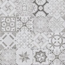 Concrete style inserto patchwork - dlaždice dekor 42x42 šedá