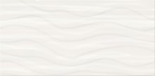 PS803 white satin wave structure - obkládačka 29,8x59,8 bílá