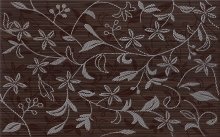 Tanaka brown inserto flower - obkládačka inzerto 25x40 hnědá