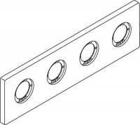 Archimodule - 4 otvorová rozeta 10x34,9 cm