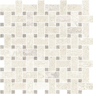 Thermae Trama Milk/Storm  - dlaždice mozaika 30x30 bílá