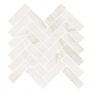 Extra Lisca Onice Bianco Levigato - dlaždice mozaika 28x28 bílá lesk