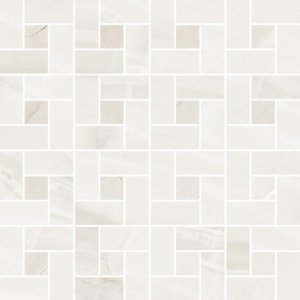 Extra Basket Lev. Onice Bianco/Pulpis Beige - dlaždice mozaika 30x30 bílá lesk