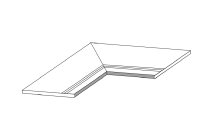 Landstone Taupe 20 mm Toro Gradino Angolo SX/DX 3 righe - bazénová tvarovka rohová 30x60 hnědá, 2 cm 