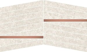 Keystone Stripes Pure SX/DX - dlaždice mozaika 30x30 šedá