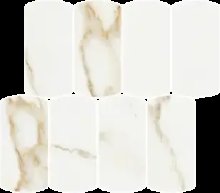 Atelier Arch Calacatta Gold Polished - dlaždice mozaika 30x30 bílá lesk