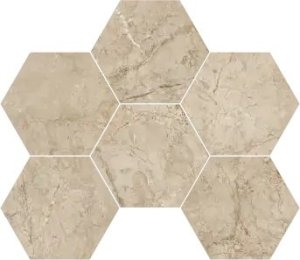 Atelier Esagona Shade River Polished - dlaždice mozaika 29,3x38 hnědá lesk