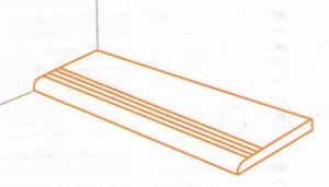 Overland Gradino Inciso Antracite - schodovka 30x60 šedá