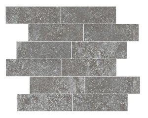 Kingstone Muretto Silver - dlaždice mozaika 38x40 šedá