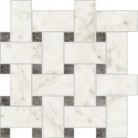 Imperial Intrecio Naturale Bianco Carrara - dlaždice mozaika 30x30 bílá
