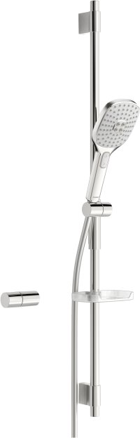 Hansaactivejet Style - nástěnná tyč 97 cm, ruční sprcha 3polohová, hadice 175 cm