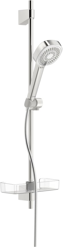 Hansabasicjet Style - sprchová tyč 72 cm, ruční sprcha 3polohová, hadice 175 cm, mýdelník