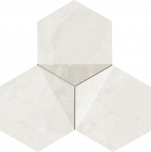 Scoria white - obkládačka mozaika 19,2x16,5 bílá