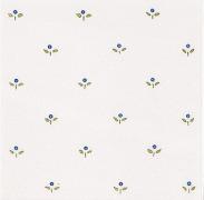 Modernista Decorado Mimosa PB Azul C/C B - obkládačka 15x15 bílá