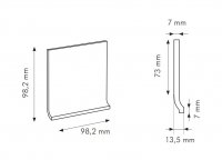 IN Ceruleo Cod. Z RAL 2404015 - sokl s požlábkem 10x10 modrá matná