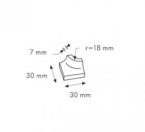 TR Granata Cod. D RAL 0303030 - venkovní roh 2,5x2,5 hnědá lesklá