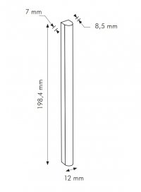 TR Ghiaccio Stick RAL 9003 - dlaždice bombato 1,2x20 bílá lesklá