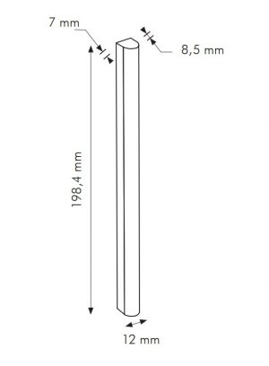 TR Tortora Stick RAL 1019 - dlaždice bombato 1,2x20 hnědá lesklá