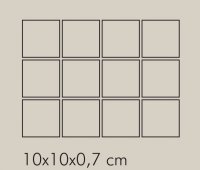 IG Perla Rete RAL 7004 - dlaždice mozaika 10x10 šedá matná, R11