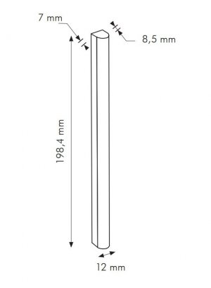 TR Argento Stick RAL 7044 - dlaždice bombato 1,2x20 šedá lesklá