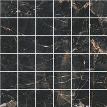 Marquina gold mozaika mat - dlaždice mozaika 29,7x29,7 černá