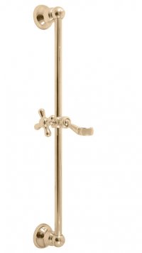 Sprchová tyč s posuvným držákem Morava, zlatá, 60 cm