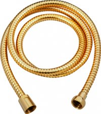 Sprchová hadice jednozámková, kovová, 100 cm, zlato