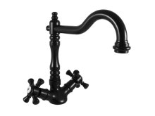 Morava retro Vodovodní baterie dřezová, ručka 3, černá matná