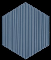 Hexagon Texas relief - obkládačka inzerto šestihran 12,5x14,5 modrá