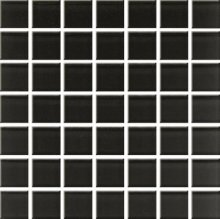 Black glass mosaic - obkládačka mozaika sklo 20x20 černá