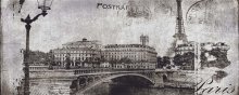 Postcard grey 1 inserto - obkládačka inzerto 20x50