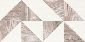 Dekor Bella triangle - obkládačka inzerto 25x40 hnědá