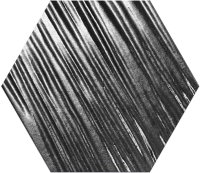Dalmacia hexagon antracite relief - obkládačka inzerto 15x13 šedá