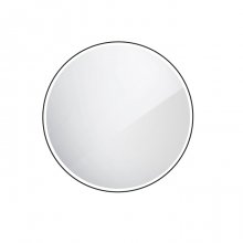 Černé kulaté LED zrcadlo prům. 80 cm