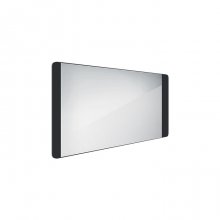 Černé LED zrcadlo 80x60 cm